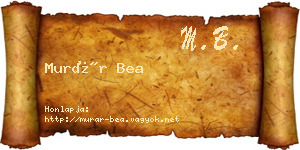 Murár Bea névjegykártya