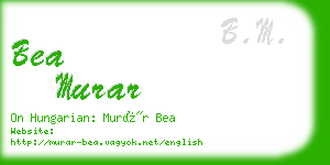 bea murar business card